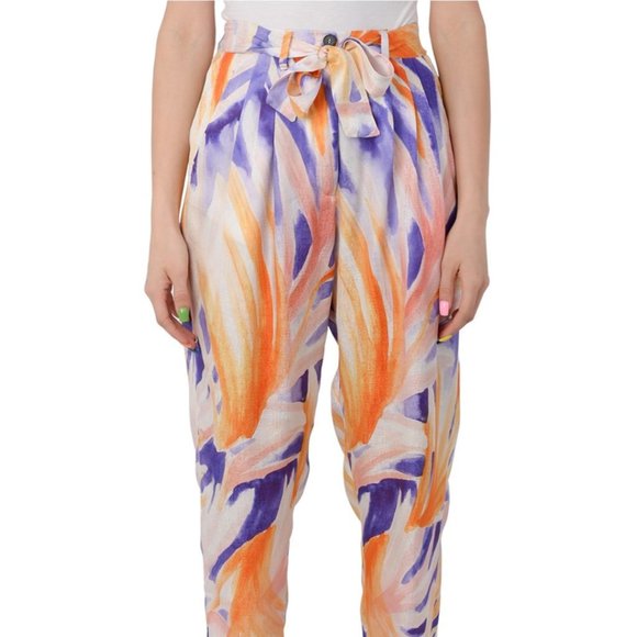 Forte_Forte 6293 Panarea Printed Silk Pant - Picture 1 of 14